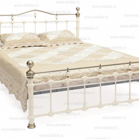 Кровать двуспальная белая «Диана» (Diana) + основание